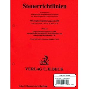 【クリックで詳細表示】Steuerrichtlinien. 130. Ergaenzungslieferung - am Lager ca. 6 Wochen ab Erscheinen [Perfect]