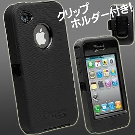 [OtterBox/�I�b�^�[�{�b�N�X] iPhone4��p�P�[�X Defender Case (Black/�u���b�N)�yiPhone4 iPhone 4 �P�[�X �J�o�[�z