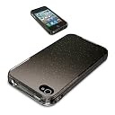iPhone4/4S ラメTPUケース 両面フィルム付 ブラック