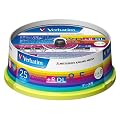 �O�H���w���f�B�A Verbatim DVD+R DL 8.5GB 1��L�^�p 2.4-8�{�� �X�s���h���P�[�X 25���p�b�N ���C�h����Ή� �z���C�g���[�x�� DTR85HP25V1