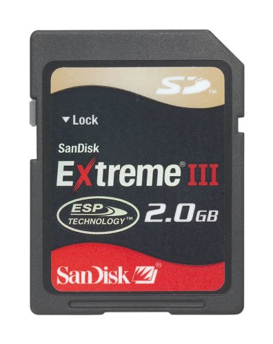  SanDisk 2 GB SDSDX3-2048-901 Extreme III SD Memory Card (Retail Package)