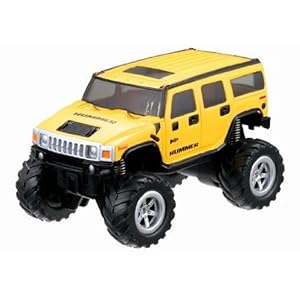 【クリックで詳細表示】1/58 R/Cリアルドライブnano ビッグタイヤ ハマーH2 イエロー