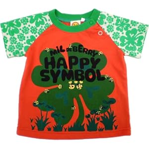 【クリックで詳細表示】MIL DE BERRY クローバー半袖Tシャツ 110cm レッド[30] 32s/T/C天竺 X21145-02