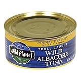 Wild Planet Wild Albacore Tuna, Minimal Mercury, No Salt Added, 6-Ounce Cans (Pack of 6)