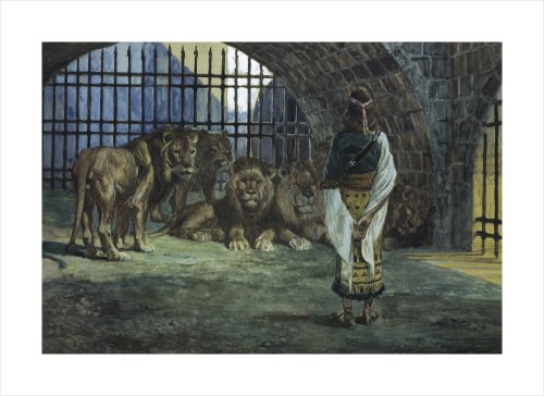  Daniel in the Lions Den by James Tissot poster print,26 in. x 18.9 in.
