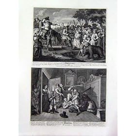 Hogarth Hudibras Catechiz'd �̖`�� 25 �� X 19 �C���`