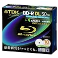 TDK �^��p�u���[���C�f�B�X�N BD-R DL 50GB 1-4�{���Ή� �z���C�g���C�h�v�����^�u�� 10������ 5mm�P�[�X BRV50PWB10S TDK (9���̊��z) 5,580