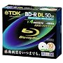 TDK �^��p�u���[���C�f�B�X�N BD-R DL 50GB 1-4�{���Ή� �z���C�g���C�h�v�����^�u�� 10������ 5mm�P�[�X BRV50PWB10S