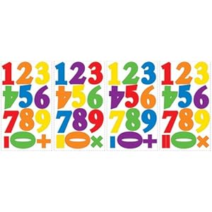 【クリックで詳細表示】ピール＆スティック ナンバーカラフル 752017