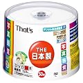 ���z�U�d�� That's DVD-R�r�f�I�p CPRM�Ή�16�{��120��4.7GB �ʐ^�掿���C�h�v�����^�u�� �X�s���h���P�[�X50���� DR-C12WSY50BN