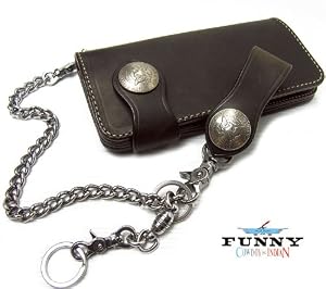 ファニー ＦＵＮＮＹ ライダースウォレット 50セントコンチョ 長財布