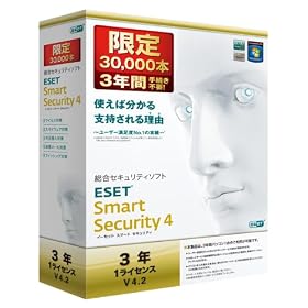 ESET Smart Security V4.2 3�N1���C�Z���X 30000�{����p�b�N