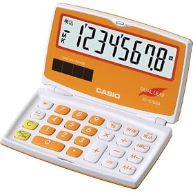CASIO �J���t�����[�t�^�C�v�d�� SL-C100A-OE-N 8�� (�Ōv�Z�ǉ� �������L�[�ǉ� �v�Z��ԕ\���ǉ�)