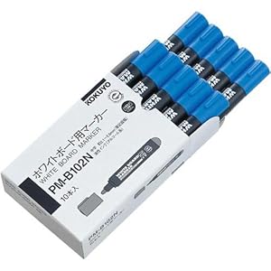 【クリックで詳細表示】コクヨS＆T 再生樹脂ホワイトボード用マーカー中字業務用青10本