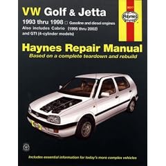 VW Golf & Jetta Automotive Repair Manual: 1993 Thru 1998 (Hayne's Automotive Repair Manual)
