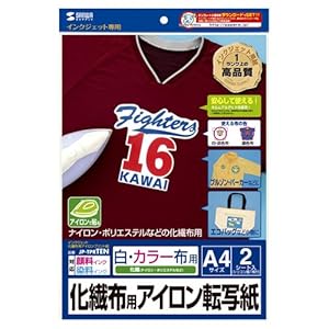 【クリックでお店のこの商品のページへ】SANWA SUPPLY JP-TPRTEN インクジェット用化繊布用アイロンプリント紙