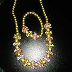 Yellow Non-Precious Metal Copper Pearl Traditional Necklace