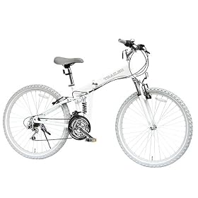 B-GROW 26�C���` �܂肽���� �}�E���e���o�C�N 18�i�ϑ� TRAILER WHITE MTR-2618-WH