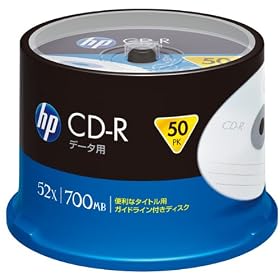 HP �f�[�^�pCD-R 700MB 52�{���Ή� �p�[���z���C�g�f�B�X�N 50���X�s���h�� CDR80HPSBX50SA