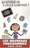 [Book] Ecole élémentaire : Les nouveaux programmes