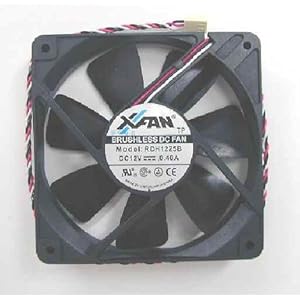 【クリックで詳細表示】X-Fan12cm角×25mmケース用 (色/黒・リブ有)静音羽根 ミネベア製ボールベアリング仕様 2ボールベアリング、スピードセンサー付 2400rpm/38.17db ファンモータ RDH1225NMB24-LN： パソコン・周辺機器