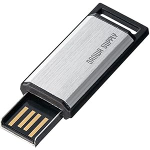 【クリックで詳細表示】SANWA SUPPLY UFD-M4G2SV USBメモリ シルバー 4GB