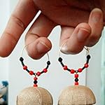 Beige Fabric Base Metal Traditional Jhumki Earring