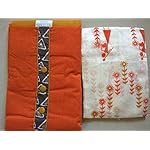 Orange Cotton Dress Material With Dupatta