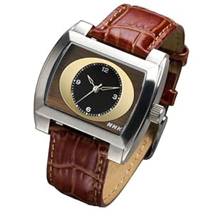 【クリックで詳細表示】NHKエンタープライズ NHK時計 (木目) NKWD-01BRL