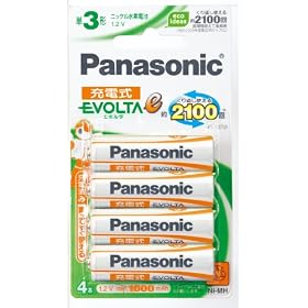 Panasonic �P3�`�j�b�P�����f�d�r4�{�p�b�N HHR-3LWS/4B