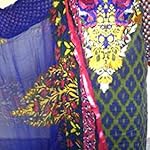 Multi Floral Cashmere Dress Material With Dupatta