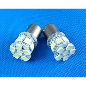 【クリックで詳細表示】L170-高輝度3チップ13連SMD ホワイト/S25 ダブル 2個set-611703