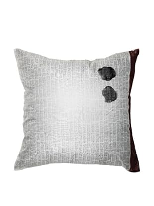 Sanskrit Pillow, Silver/Black, 18