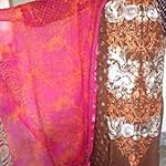 Multi Floral Cashmere Dress Material With Dupatta