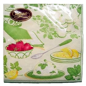 Caspari �t�@�b�V�����y�[�p�[�^�I�� Breakfast green L(Lunch)�T�C�Y 4740L