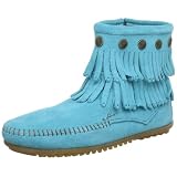 Minnetonka Double Fringe Side Zip Boot 694S Damen Mokassin Stiefel