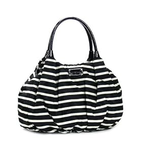 (�P�C�g �X�y�[�h) kate spade KATE SPADE NYLON DEC KAREN �V�����_�[�o�b�O #PXRU1702 017 BLACK CREAM STRIPE ���s�A���i