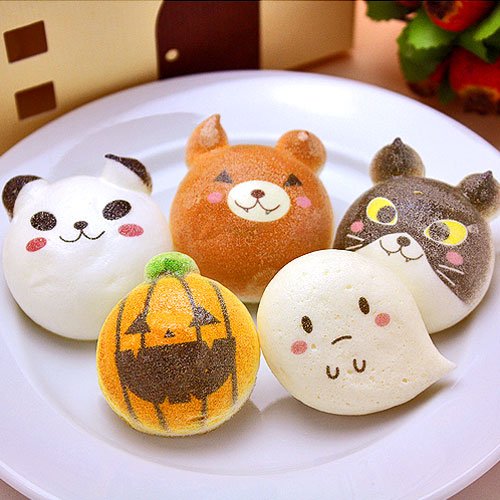 【まだ間に合うハロウィン】 ハロウィンお絵かきマカロン動物っこ(5個入り/絵柄5種類) 