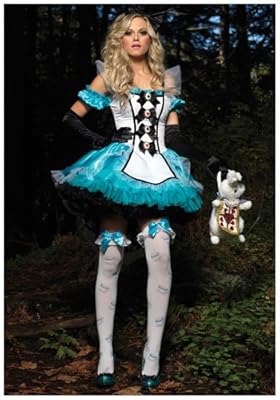 あんたも今日からアリス!! コスプレ 衣装 頭飾り/ワンピース/手袋 セット