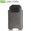 Case-Mate iPhone 4S Firenze Premium Soft Leather Case with Screen Protector, Grey/Black フィレンツェ プレミアム ソフトレザー ポーチタイプ ケース (液晶保護シート つき) グレー／ブラック CM011842