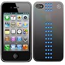 Bling My Thing iPhone 4S/4 METALLIC MIRROR Stripe Capri Blue