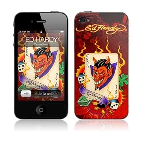 Music Skins iPhone 4�p�t�B����  Ed Hardy - Joker  iPhone 4  MSIP4G0060