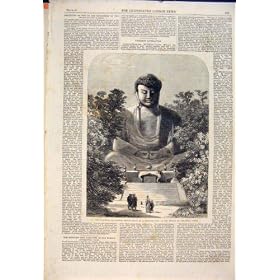 Daiboodh Broze Buddhist Idol Templ Kamakura Japan 1865