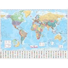 Collins World Wall Laminated Map (Wall Map)