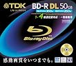 TDK �^��p�u���[���C�f�B�X�N 50GB BD-R(1��^��p) 4X �m�[�}�����[�x�� 10mm�P�[�X �P�i BRV50B1S