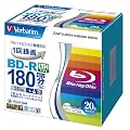 �O�H���w���f�B�A Verbatim BD-R LTH TYPE (�n�[�h�R�[�g�d�l) 1��^��p 25GB 1-4�{�� 5mm�P�[�X 20���p�b�N ���C�h����Ή� �z���C�g���[�x�� VLR130YP20V1