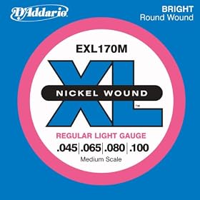 D'Addario �_�_���I �x�[�X�� EXL170M Medium [.045 .065 .080 .100]