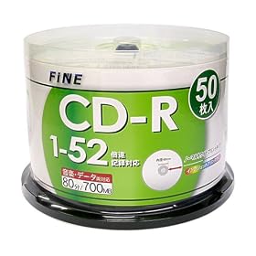 FINE CD-R700MB���f�[�^�p�m�[�}���z���C�g�v�����^�u��52�{���X�s���h���P�[�X50������ FCR52X50PW