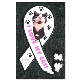 �yAnimalsINK.com�z���{���^�}�O�l�b�g�w�L��D���i���E�z���C�g�j�xCat - I Love My - White Tail