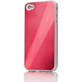 Ai-Style Series iPhone4 �n�[�h�P�[�X �yAi4-Wood-RD�z Type Wood RD(���b�h�j